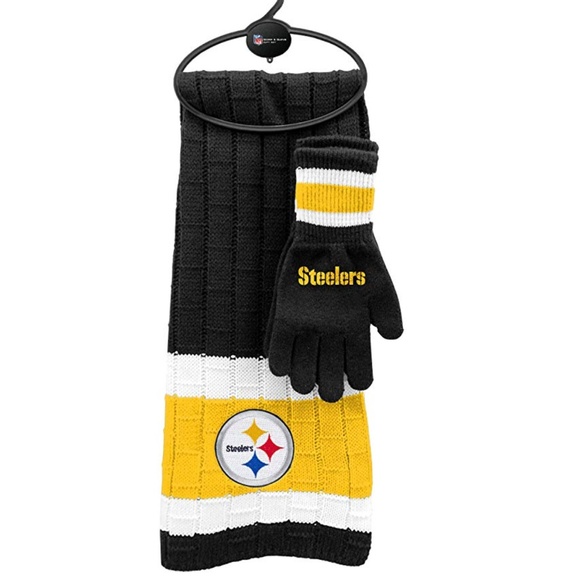 NFL Pittsburgh Steelers Scarf & Glove Set - Picture 1 of 1